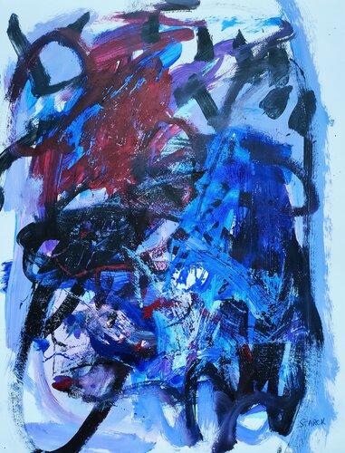 Bleu II di Emily Starck, Opera su carta in vendita su Singulart