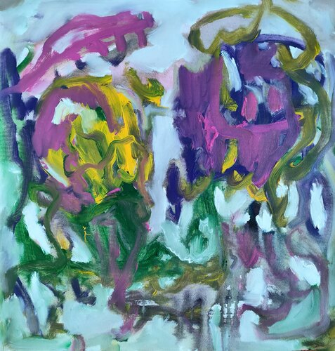 Flowers in my heart di Emily Starck, Pittura in vendita su Singulart