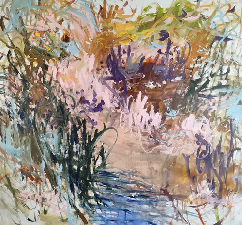 Observing the frogs de Emily Starck, Pintura a la venta en Singulart