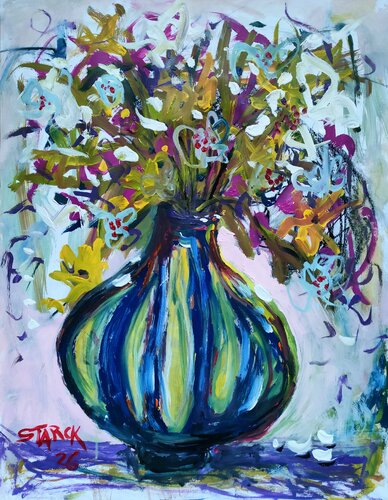 Floral January di Emily Starck, Pittura in vendita su Singulart