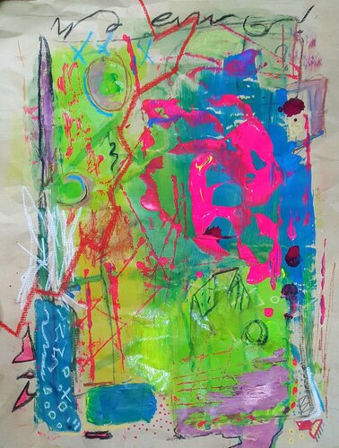 Mosaïque de cinq oeuvres papiers by Emily Starck, 紙面作品 for Sale on Singulart