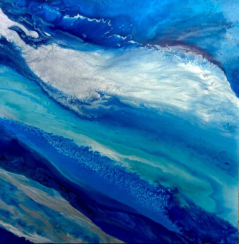 Blue Halo Two by Gabrielle Shannon, Painting for Sale on Singulart