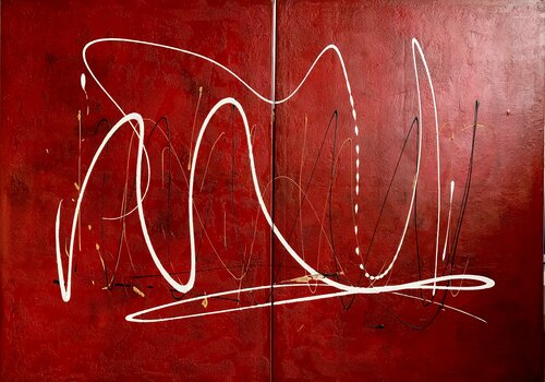 Long Exposure 3 (diptych) di Flavia Birsan, Pittura in vendita su Singulart