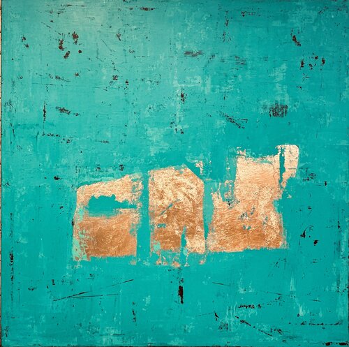 Interlude on Turquoise di Flavia Birsan, Pittura in vendita su Singulart