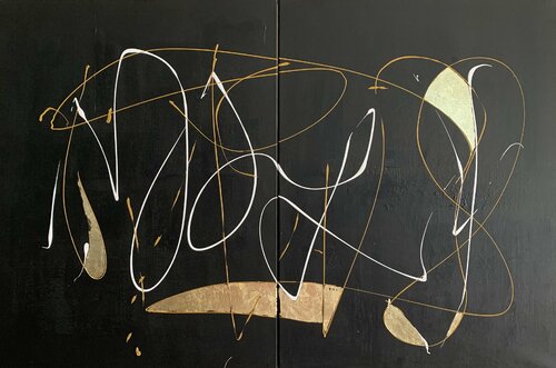 Long Exposure (diptych) di Flavia Birsan, Pittura in vendita su Singulart