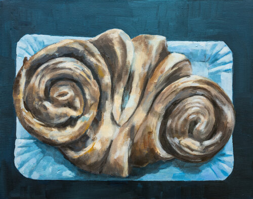 "Das Franzbrötchen" di Carolin Beyer, Pittura in vendita su Singulart