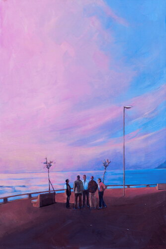 Treffpunkt 18.30 p.m. di Carolin Beyer, Pittura in vendita su Singulart