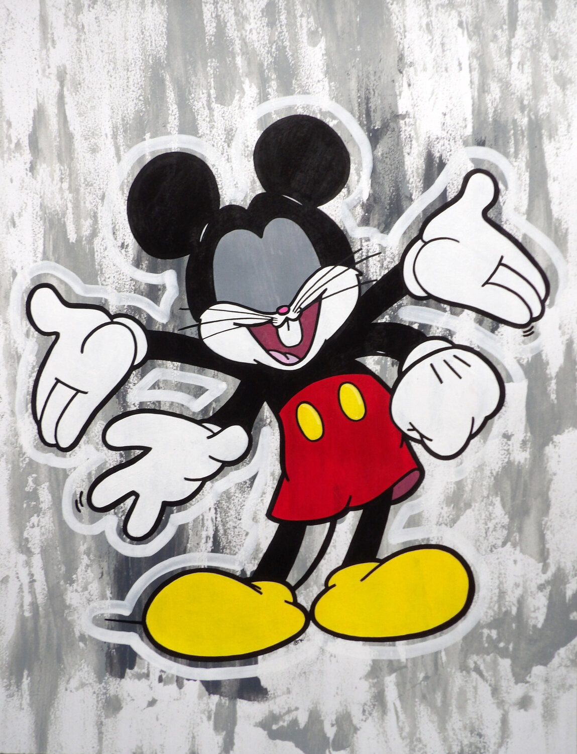 Bugs Bunny x Mickey Mouse by Benny The Kid (2023) Painting Acrylic