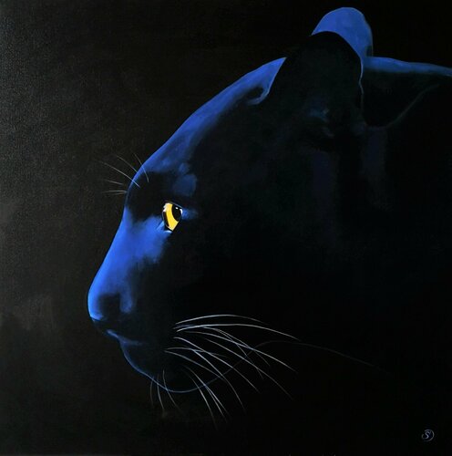 Panthère noire van Sabine Ducarn, Schilderij te koop op Singulart