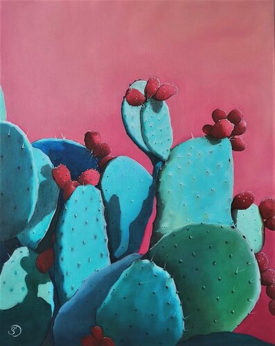 Cactus Mexique von Sabine Ducarn, Malerei kaufen auf Singulart