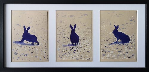 3 lapins qui jouent von Sabine Ducarn, Zeichnungen kaufen auf Singulart