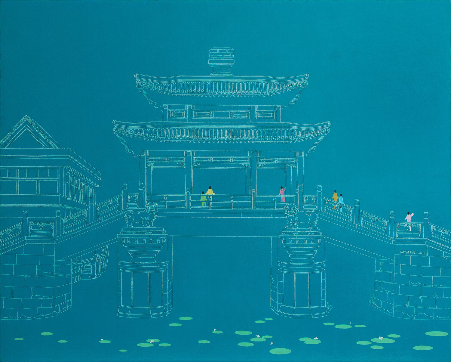Breeze of Summer Jia Yuan Hua Originalgemälde zu verkaufen