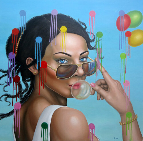 "Mischievous" par Grigor Velev, Peinture en vente sur Singulart