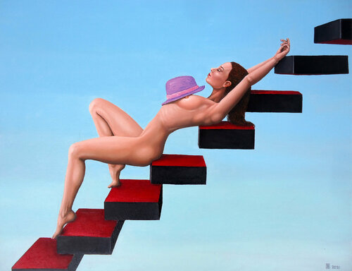 "Relax II" par Grigor Velev, Peinture en vente sur Singulart