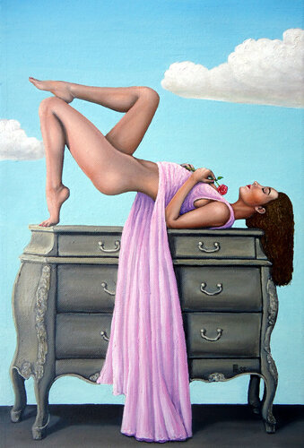 "The Red Rose III" par Grigor Velev, Peinture en vente sur Singulart