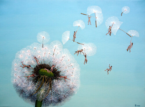 "Flight Of Dreams III" par Grigor Velev, Peinture en vente sur Singulart