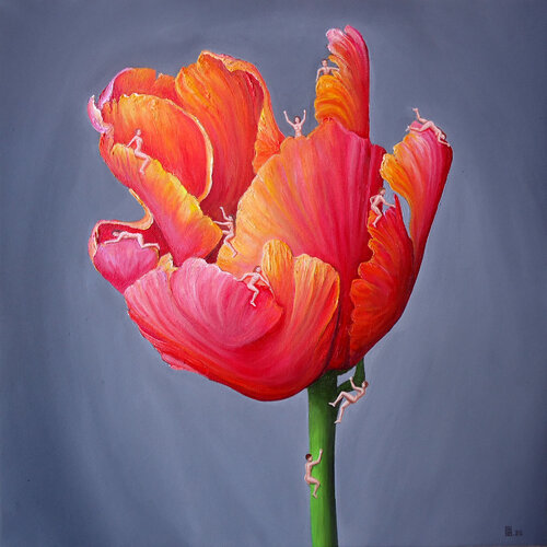 "Fringed Red" de Grigor Velev, Pintura a la venta en Singulart