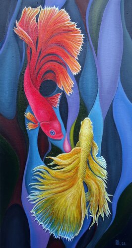"Underwater Caress" van Grigor Velev, Schilderij te koop op Singulart