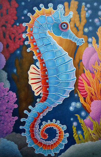 "Seahorse II" van Grigor Velev, Schilderij te koop op Singulart