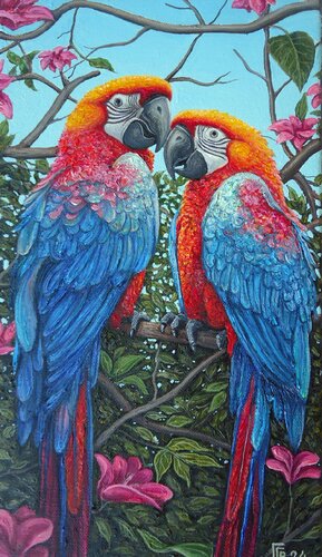 "Vibrant Companions" van Grigor Velev, Schilderij te koop op Singulart
