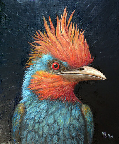 "Fiery Plumes" van Grigor Velev, Schilderij te koop op Singulart