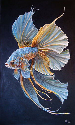 "Underwater Monarch" van Grigor Velev, Schilderij te koop op Singulart