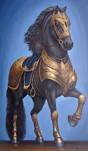 "Bucephalus Reborn" van Grigor Velev, Schilderij te koop op Singulart