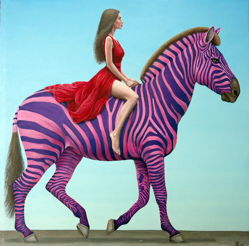 "Unexpected Sojourn" van Grigor Velev, Schilderij te koop op Singulart