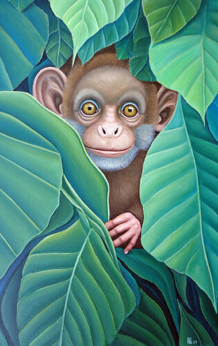 "Peculiar Look II" van Grigor Velev, Schilderij te koop op Singulart