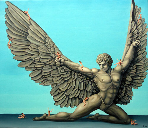 "Icarus II" di Grigor Velev, Pittura in vendita su Singulart