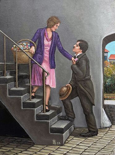 "Romantic Conquest" de Grigor Velev, Pintura a la venta en Singulart