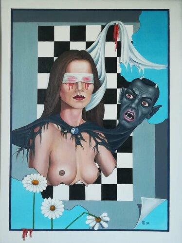 "Difficult To Watch" par Grigor Velev, Peinture en vente sur Singulart