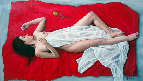 "The Yellow Rose" von Grigor Velev, Malerei kaufen auf Singulart