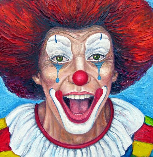 "Clown" par Grigor Velev, Peinture en vente sur Singulart