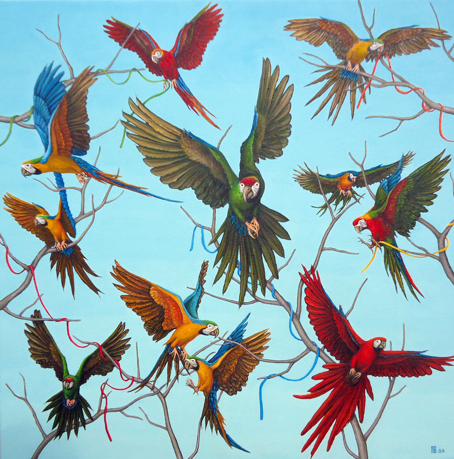 "Wrath Of The Colorful III" Grigor Velev Originalgemälde zu verkaufen
