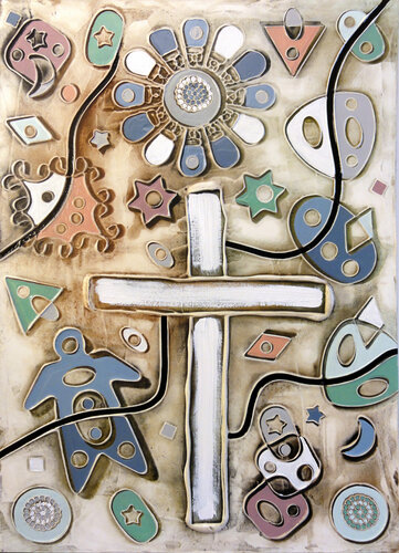 Signum Crucis IV van Andrea Benetti, Schilderij te koop op Singulart