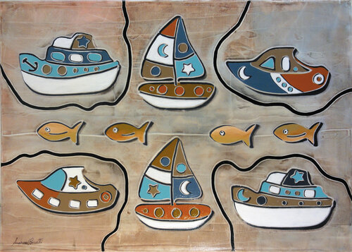 Imbarcazioni VI di Andrea Benetti, Pittura in vendita su Singulart