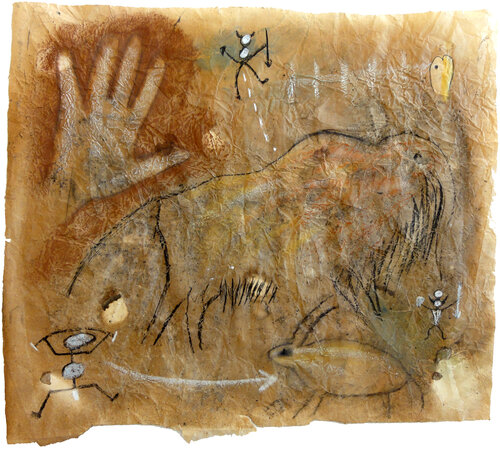 Mano con mammut von Andrea Benetti, Werk auf Papier kaufen auf Singulart