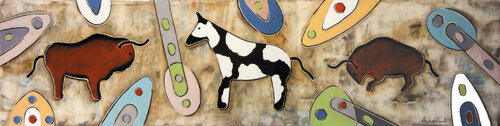 Animali geometrici II di Andrea Benetti, Pittura in vendita su Singulart