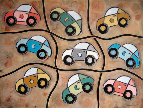 Automobili di Andrea Benetti, Pittura in vendita su Singulart