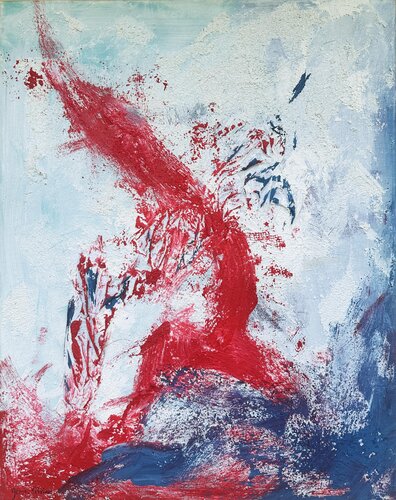 Azul y Rojo von Gema Cebrian, Malerei kaufen auf Singulart