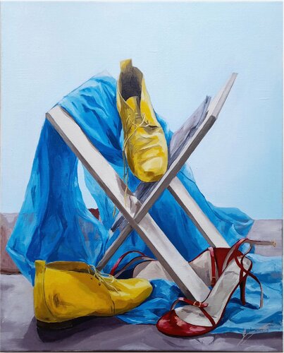 Mis botines amarillos von Gema Cebrian, Malerei kaufen auf Singulart