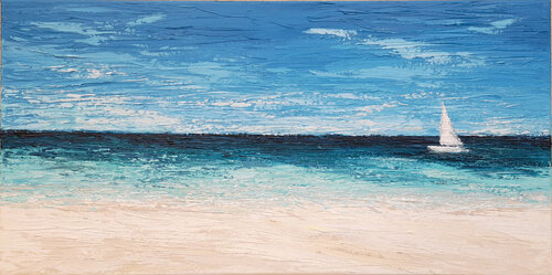 The little boat van Gema Cebrian, Schilderij te koop op Singulart