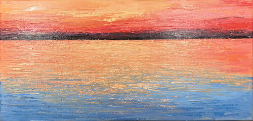 Sunset in Mazagón van Gema Cebrian, Schilderij te koop op Singulart
