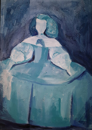 Menina Pop Art Azul van Gema Cebrian, Schilderij te koop op Singulart