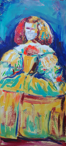 Menina con mascarilla von Gema Cebrian, Malerei kaufen auf Singulart