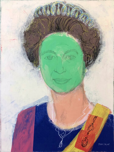 The Young Queen With Green Face by Joejene C. Santos, Painting for Sale on Singulart