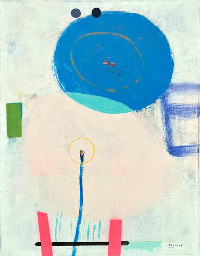 Blue And White III by Joejene C. Santos, Painting for Sale on Singulart