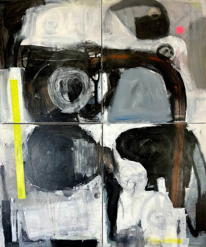 Black Nudes (Quadriptych) di Joejene C. Santos, Pittura in vendita su Singulart