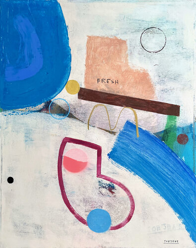 Blue And White I di Joejene C. Santos, Pittura in vendita su Singulart
